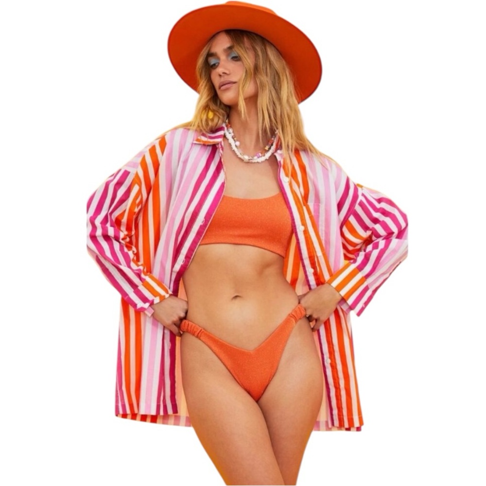 Beach Riot x Revolve Alexa Top in Sunset Stripes size L/XL